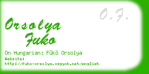 orsolya fuko business card